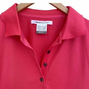 NIKE Golf Dri-Fit Polo Pink 8-10 Medium